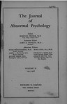 The Journal of Abnormal Psychology, Vol. 2