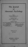 The Journal of Abnormal Psychology, Vol. 3