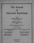 The Journal of Abnormal Psychology, Vol. 5 by Morton Prince