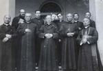 Group picture of the five new bishops with friends