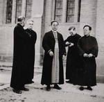 Group photo of Bp. Joseph Zhang with Samists