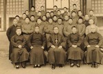 Bp. Joseph Zhang Runbo, the faculty, and boy students of the apostolic school
