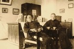 Fr. Venance Zhao in the room of Fr. Herman Unden, SAM