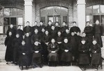 Bp. Cheng Youyou with major seminary professors and seminarians