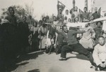 Martial art display during a village Catholic festival 1