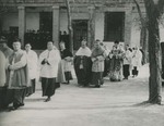 Procession in the courtyard of Beitang cathedral following the consecration of Bishop Jean-Baptiste Wang