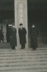 Father Raymond de Jaegher and Professor George with the Shenyang director of education by Henri Pattyn SJ