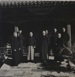 Chinese visitors and SAM fathers at the procurement house of the Xuanhua apostolic vicariate in Beijing