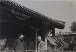 Fr. Jacques Liou and Fr. Paul Gilson in the courtyard of the Procurement house in Beijing