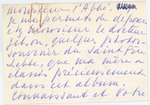 Handwritten note from Jeanne Heureux to Fr. Paul Gilson