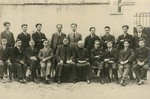 Fr. Vincent Lebbe and another priest with a group of Chinese students