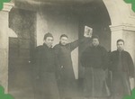 Fr. Vincent Lebbe holding the first copy of Yishibao