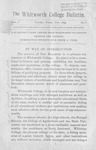 The Whitworth College Bulletin November 1899