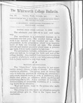 The Whitworth College Bulletin October 1901 by Whitworth University