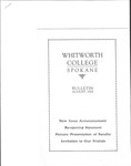Whitworth College Bulletin August 1919 by Whitworth University