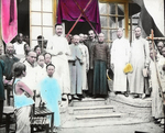 Fr. Vincent Lebbe Standing with a Group of Chinese Men