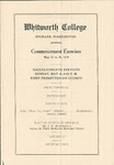 Commencement Program 1918 by Whitworth University