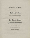 Commencement Program 1912 by Whitworth University