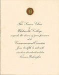 Commencement Program 1910 by Whitworth University