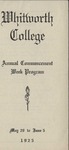 Commencement Program 1925 by Whitworth University