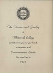Commencement Program 1937 by Whitworth University