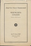 Commencement Program 1951 by Whitworth University
