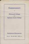 Commencement Program 1942 by Whitworth University