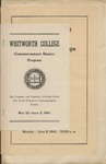 Commencement Program 1941 by Whitworth University