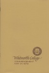 Commencement Program 1972 by Whitworth University
