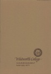 Commencement Program 1971 by Whitworth University