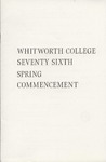 Commencement Program 1966 by Whitworth University