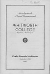 Commencement Program 1962 by Whitworth University