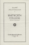 Commencement Program 1960 by Whitworth University