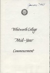 Commencement Program Jan. 1968 by Whitworth University
