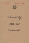 Commencement Program Jan. 1967 by Whitworth University