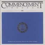 Commencement Program 1982 by Whitworth University
