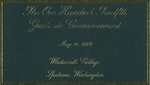 Graduate Commencement Program 2002 by Whitworth University