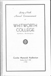 Commencement Program 1959 by Whitworth University