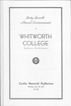 Commencement Program 1957 by Whitworth University