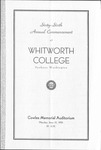 Commencement Program 1956 by Whitworth University