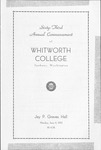 Commencement Program 1953 by Whitworth University