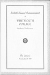 Commencement Program 1950 by Whitworth University