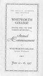 Commencement Program 1927 by Whitworth University