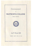 1943 Commencement Program by Whitworth University