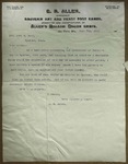 Letter to Sonora Dodd from C. R. Allen, November 7, 1910 by C. R. Allen