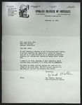 Letter to Sonora Dodd from Ward Walker, February 13, 1951 by Ward J. Walker