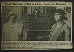 Newspaper Clipping from Spokane Daily Chronicle, June 9, 1930