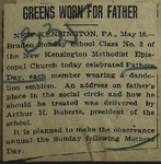 Newspaper Clipping from the Pittsburgh Gazette-Times, May 17, 1915