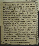 Newspaper Clipping from the Seneca Kicker, June 18, 1915