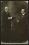 James N. Glover presenting Bible to Rev. Whitney, c. 1916